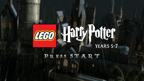 LEGO Harry Potter Years 5-7 title screen for PSP